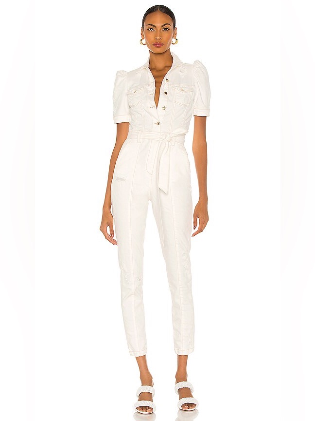 Retrofete Tori Jumpsuit In Vintage White